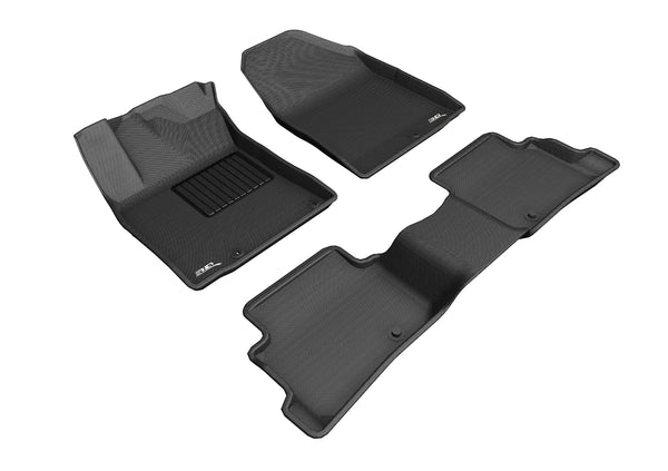 3D MAXpider KAGU Floor Mat for 2017-2021 HYUNDAI IONIQ ELECTRIC  - BLACK - 1ST ROW 2ND ROW - L1HY09001509 [2019 2018 2017 2016 2015 2014]