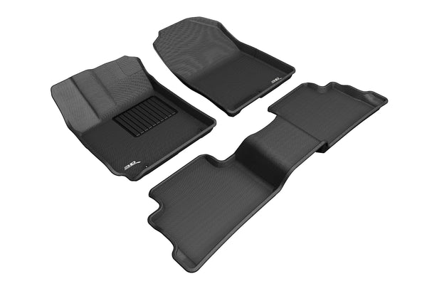 3D MAXpider KAGU Floor Mat for 2018-2023 HYUNDAI KONA  - BLACK - 1ST ROW 2ND ROW - L1HY09201509 [2019 2018 2017 2016 2015]