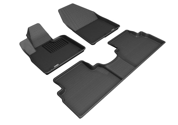 3D MAXpider KAGU Floor Mat for 2019-2023 HYUNDAI SANTA FE  - BLACK - 1ST ROW 2ND ROW - L1HY09301509 [2024 2023 2022 2021 2020 2019 2018 2017]