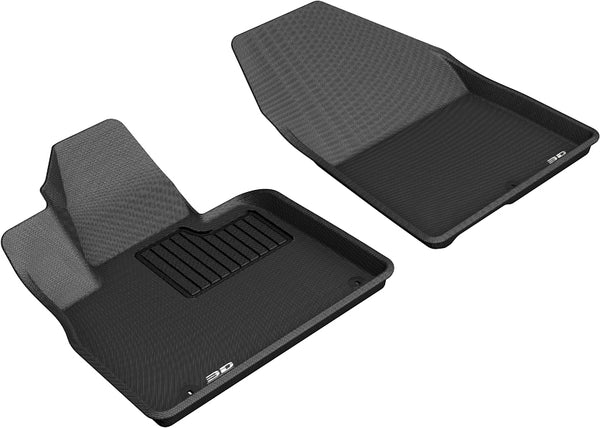 3D MAXpider KAGU Floor Mat for 2019-2023 HYUNDAI SANTA FE  - BLACK - 1ST ROW - L1HY09311509 [2024 2023 2022 2021 2020]