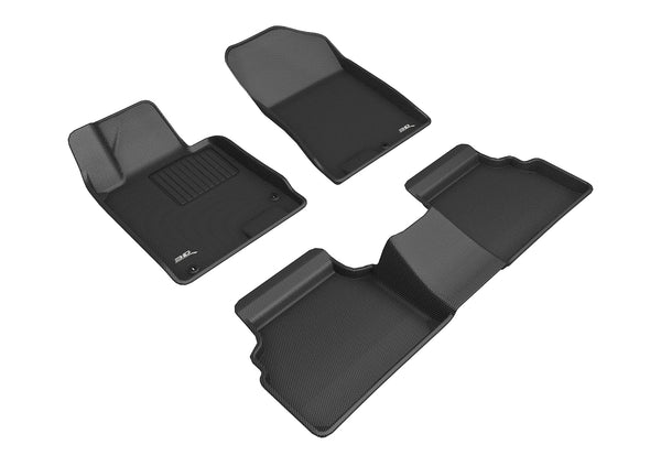 3D MAXpider KAGU Floor Mat for 2020-2023 HYUNDAI SONATA  - BLACK - 1ST ROW 2ND ROW - L1HY10301509 [2023 2022]