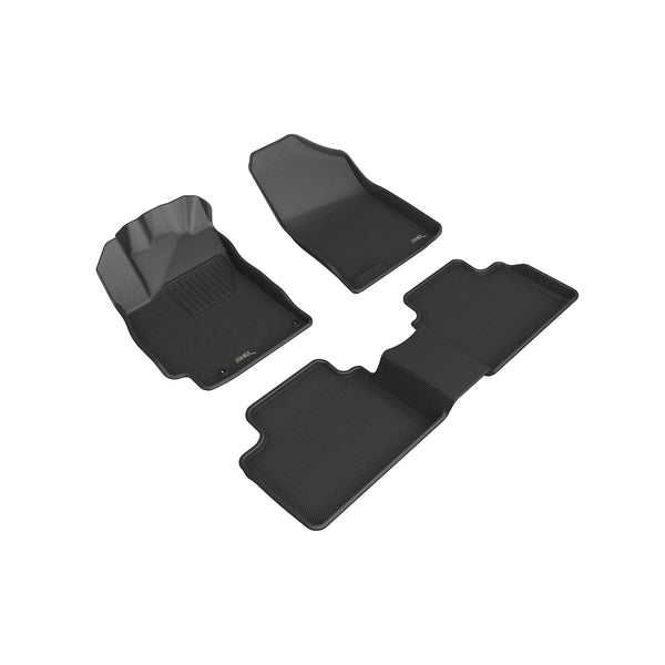 3D MAXpider KAGU Floor Mat for 2021-2023 HYUNDAI ELANTRA GAS  - BLACK - 1ST ROW 2ND ROW - L1HY11001509 [2011 2010 2009 2008 2007 2006 2005]