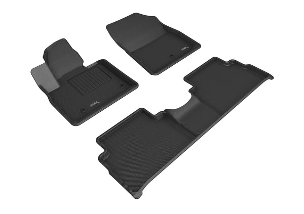 3D MAXpider KAGU Floor Mat for 2021-2023 HYUNDAI SANTA FE  - BLACK - 1ST ROW 2ND ROW - L1HY11201509 [2013 2012 2011 2010 2009 2008 2007 2006]