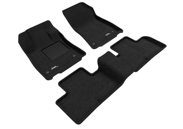 3D MAXpider ELEGANT Floor Mat for 2019-2022 INFINITI QX50 / QX55  - BLACK - 1ST ROW 2ND ROW - L1IN03104709 [2023 2022 2021 2020 2019 2018]