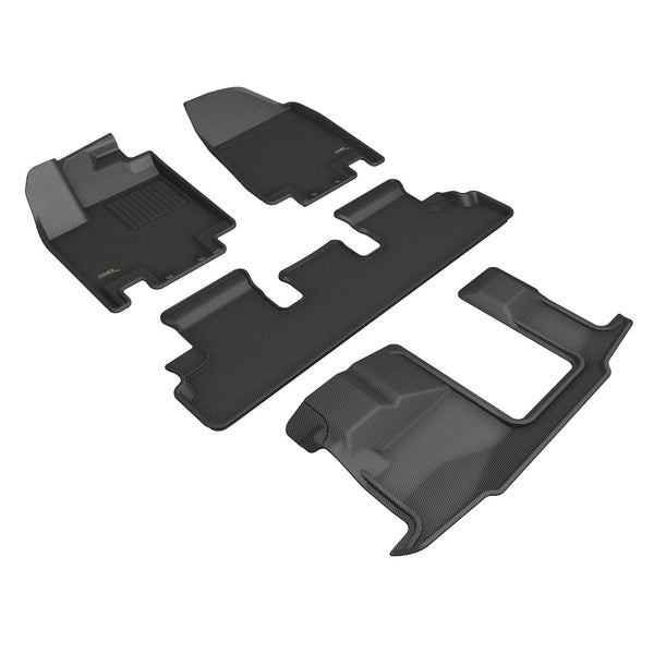 3D MAXpider KAGU Floor Mat for 2022-2023 INFINITI QX60  - BLACK - 1ST ROW 2ND ROW 3RD ROW - L1IN03201509 [2024 2023 2022 2021 2020 2019]