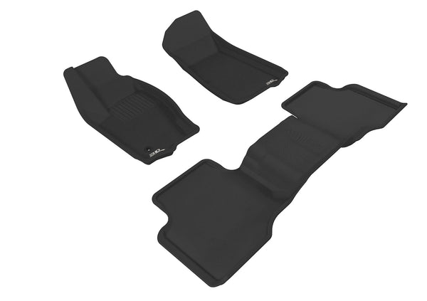 3D MAXpider KAGU Floor Mat for 2005-2010 JEEP GRAND CHEROKEE  - BLACK - 1ST ROW 2ND ROW - L1JP00101509 [2011 2010 2009 2008 2007 2006]