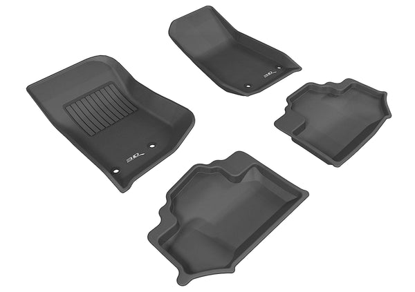 3D MAXpider KAGU Floor Mat for 2014-2018 JEEP WRANGLER JK 2-DOOR  - BLACK - 1ST ROW 2ND ROW - L1JP01201509 [2018 2017 2016 2015 2014 2013 2012 2011 2010]