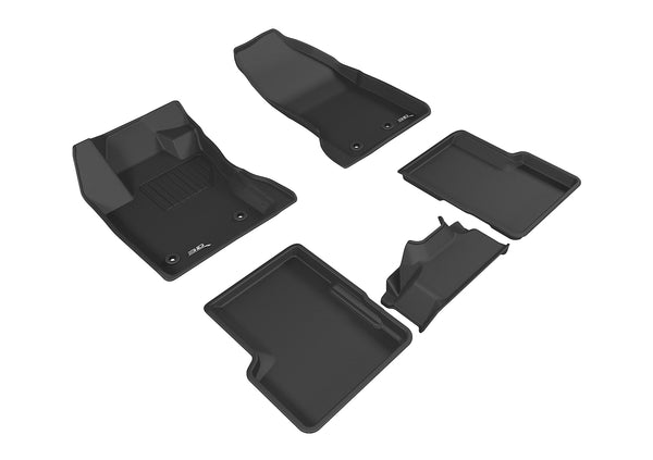 3D MAXpider KAGU Floor Mat for 2015-2023 JEEP RENEGADE  - BLACK - 1ST ROW 2ND ROW - L1JP01301509 [2015 2014 2013]