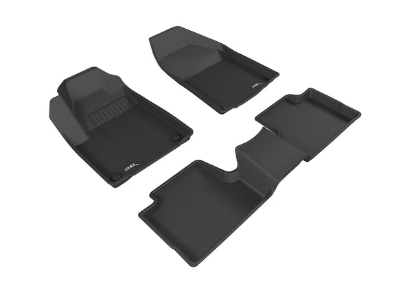 3D MAXpider KAGU Floor Mat for 2015-2023 JEEP CHEROKEE  - BLACK - 1ST ROW 2ND ROW - L1JP01501509 [2023 2022 2021 2020 2019 2018 2017 2016]