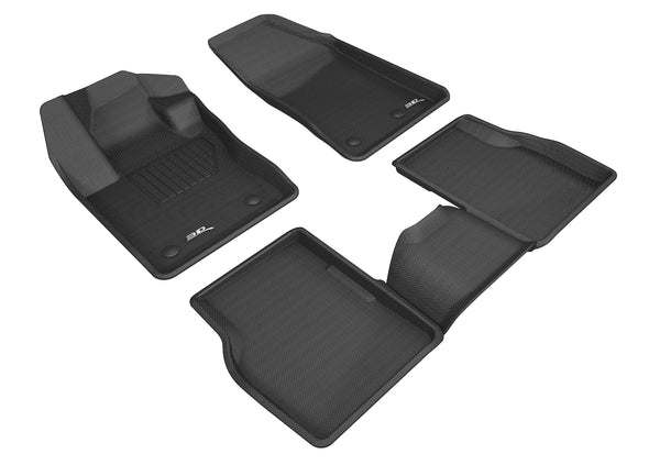 3D MAXpider KAGU Floor Mat for 2017-2023 JEEP COMPASS  - BLACK - 1ST ROW 2ND ROW - L1JP01601509 [2022 2021 2020 2019 2018 2017 2016]