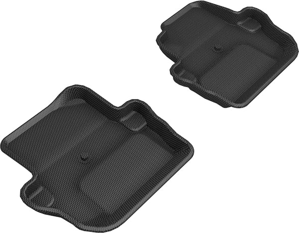 3D MAXpider KAGU Floor Mat for 2018-2024 JEEP WRANGLER 2-DOOR  - BLACK - 2ND ROW - L1JP02021509 [2023 2022 2021 2020 2019 2018 2017 2016 2015]