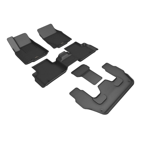 3D MAXpider KAGU Floor Mat for 2022-2023 JEEP GRAND CHEROKEE L  - BLACK - 1ST ROW 2ND ROW 3RD ROW - L1JP02701509 [2022 2021 2020 2019]