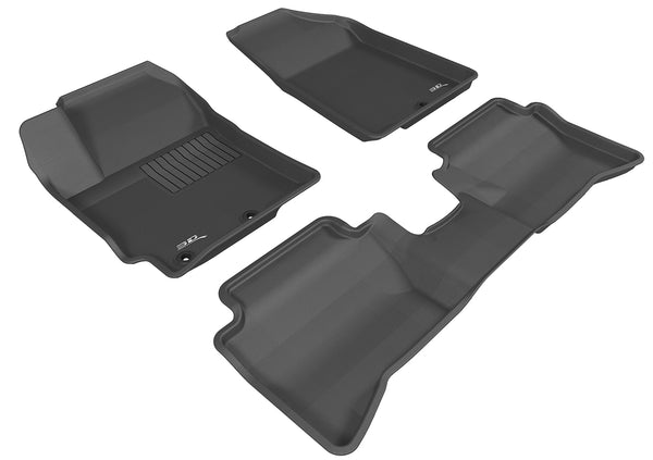 3D MAXpider KAGU Floor Mat for 2012-2013 KIA RIO/ RIO5  - BLACK - 1ST ROW 2ND ROW - L1KA01401509 [2023 2022 2021 2020]