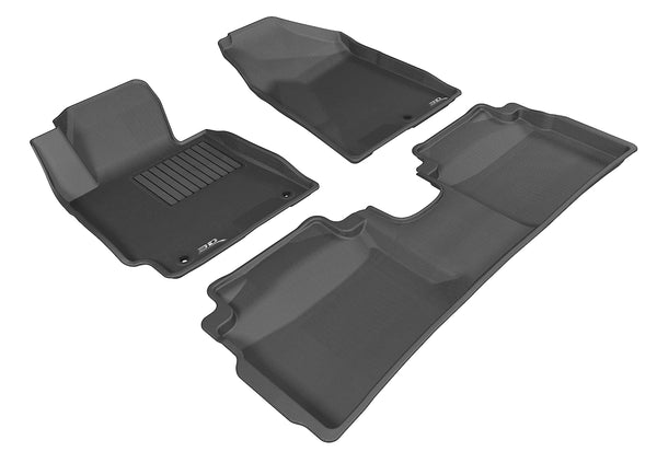 3D MAXpider KAGU Floor Mat for 2014-2018 KIA FORTE  - BLACK - 1ST ROW 2ND ROW - L1KA01701509 [2023 2022]