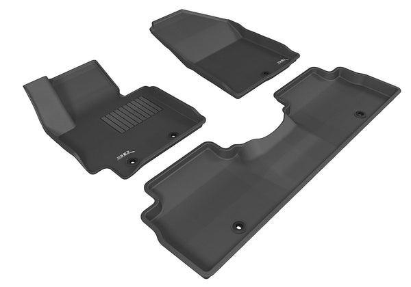 3D MAXpider KAGU Floor Mat for 2014-2019 KIA SOUL  - BLACK - 1ST ROW 2ND ROW - L1KA02001509 [2023 2022]