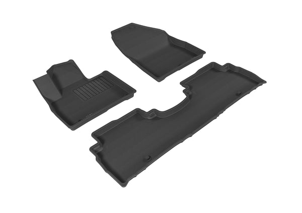 3D MAXpider KAGU Floor Mat for 2016-2020 KIA SORENTO 5-SEAT  - BLACK - 1ST ROW 2ND ROW - L1KA03601509 [2024 2023 2022 2021 2020 2019 2018 2017 2016 2015 2014]