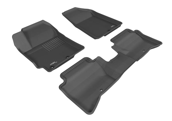 3D MAXpider KAGU Floor Mat for 2014-2017 KIA RIO/ RIO5  - BLACK - 1ST ROW 2ND ROW - L1KA03701509 [2024 2023 2022 2021 2020 2019 2018 2017 2016 2015 2014]