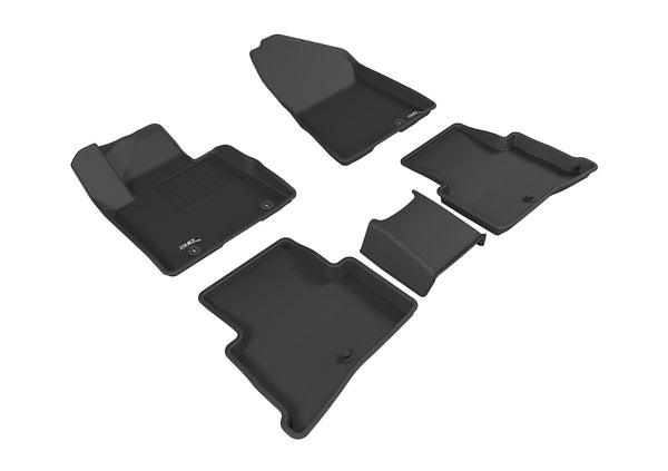 3D MAXpider KAGU Floor Mat for 2017-2022 KIA SPORTAGE  - BLACK - 1ST ROW 2ND ROW - L1KA04001509 [2024 2023 2022 2021 2020 2019 2018 2017 2016]