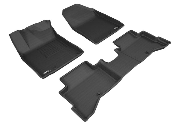 3D MAXpider KAGU Floor Mat for 2017-2022 KIA NIRO  - BLACK - 1ST ROW 2ND ROW - L1KA04401509 [2024 2023 2022 2021 2020 2019 2018 2017 2016 2015 2014]