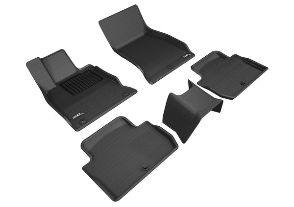 3D MAXpider KAGU Floor Mat for 2018-2023 KIA STINGER RWD  - BLACK - 1ST ROW 2ND ROW - L1KA04601509 [2019 2018 2017 2016 2015 2014 2013 2012 2011 2010 2009 2008]