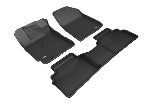 3D MAXpider KAGU Floor Mat for 2019-2023 KIA FORTE  - BLACK - 1ST ROW 2ND ROW - L1KA04701509 [2018 2017 2016 2015 2014 2013]