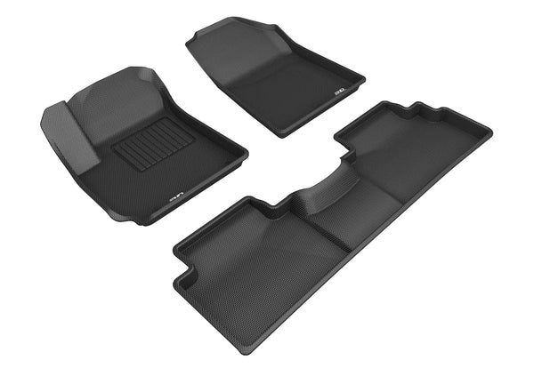 3D MAXpider KAGU Floor Mat for 2020-2023 KIA SOUL  - BLACK - 1ST ROW 2ND ROW - L1KA05001509 [2017 2016 2015 2014 2013 2012 2011 2010 2009 2008]