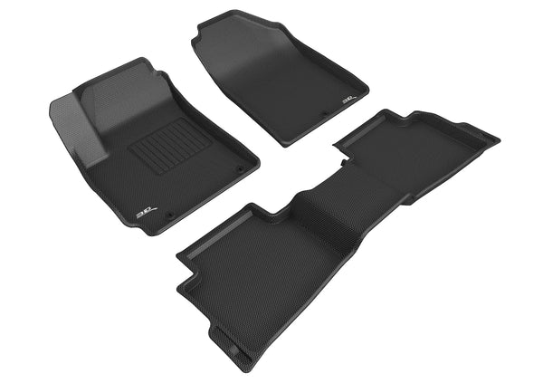 3D MAXpider KAGU Floor Mat for 2021-2023 KIA SELTOS  - BLACK - 1ST ROW 2ND ROW - L1KA05601509 [2012 2011 2010 2009 2008 2007]