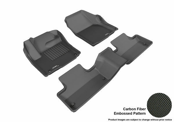 3D MAXpider KAGU Floor Mat for 2014-2019 LAND ROVER RANGE ROVER EVOQUE  - BLACK - 1ST ROW 2ND ROW - L1LR01801509 [2015 2014 2013 2012 2011 2010 2009 2008 2007 2006 2005]