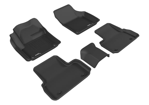 3D MAXpider KAGU Floor Mat for 2015-2019 LAND ROVER DISCOVERY SPORT 5-SEATS  - BLACK - 1ST ROW 2ND ROW - L1LR02101509 [2020 2019 2018 2017 2016 2015 2014]