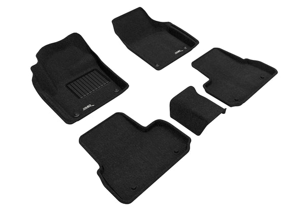 3D MAXpider ELEGANT Floor Mat for 2015-2019 LAND ROVER DISCOVERY SPORT 5-SEATS  - BLACK - 1ST ROW 2ND ROW - L1LR02104709 [2022 2021 2020 2019 2018 2017 2016 2015 2014]