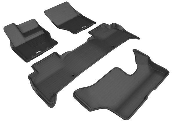 3D MAXpider KAGU Floor Mat for 2017-2024 LAND ROVER DISCOVERY  - BLACK - 1ST ROW 2ND ROW 3RD ROW - L1LR02401509 [2020 2019 2018 2017 2016 2015 2014]