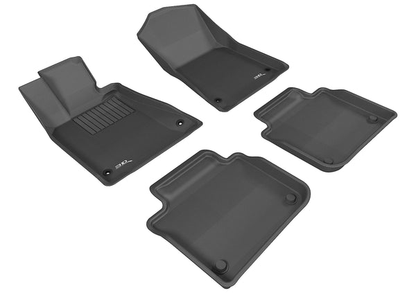 3D MAXpider KAGU Floor Mat for 2013-2020 LEXUS GS/ GS HYBRID  - BLACK - 1ST ROW 2ND ROW - L1LX02501509 [2022 2021 2020 2019]