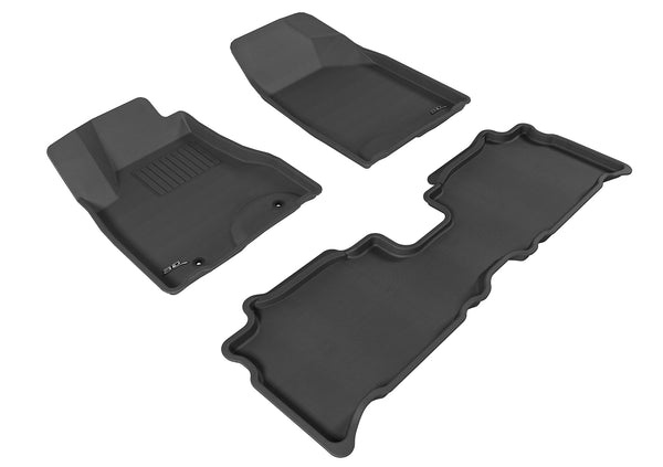 3D MAXpider KAGU Floor Mat for 2004-2009 LEXUS RX330/350  - BLACK - 1ST ROW 2ND ROW - L1LX03901509 [2016 2015 2014 2013 2012 2011 2010]