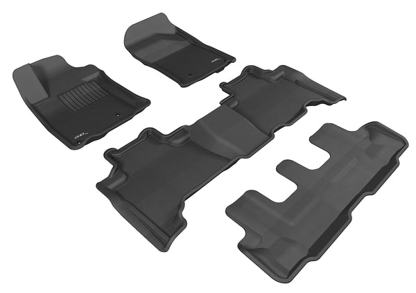 3D MAXpider KAGU Floor Mat for 2010-2013 LEXUS GX460  - BLACK - 1ST ROW 2ND ROW 3RD ROW - L1LX04301509 [2024 2023 2022 2021 2020 2019 2018 2017 2016 2015]