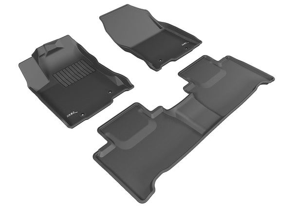 3D MAXpider KAGU Floor Mat for 2015-2021 LEXUS NX/ NX HYBRID  - BLACK - 1ST ROW 2ND ROW - L1LX05101509 [2024 2023 2022 2021 2020]