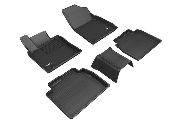 3D MAXpider KAGU Floor Mat for 2019-2024 LEXUS ES  - BLACK - 1ST ROW 2ND ROW - L1LX06301509 [2020 2019 2018 2017 2016 2015 2014 2013]