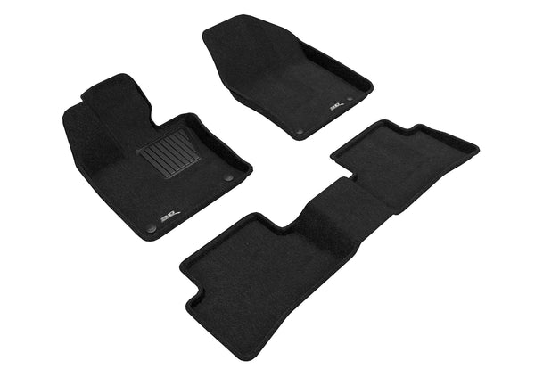 3D MAXpider ELEGANT Floor Mat for 2019-2023 LEXUS UX  - BLACK - 1ST ROW 2ND ROW - L1LX06604709 [2007 2006 2005 2004 2003 2002]