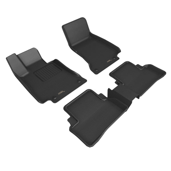 3D MAXpider KAGU Floor Mat for 2019-2023 MERCEDES-BENZ AMG GT 4-DOOR W2013 - BLACK - 1ST ROW 2ND ROW - L1MA00001509 [2014 2013 2012 2011 2010 2009 2008]