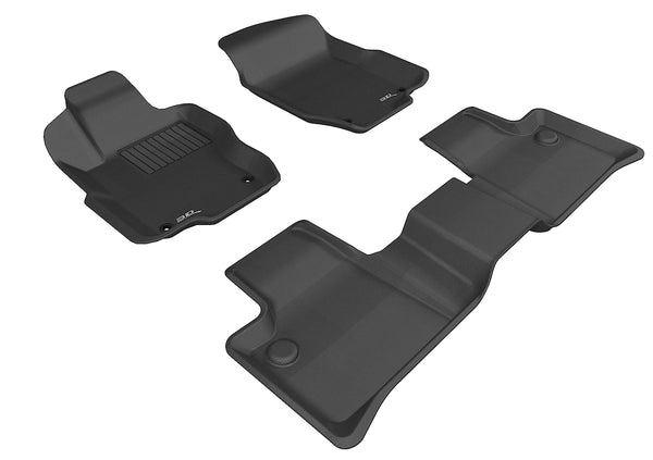 3D MAXpider KAGU Floor Mat for 2006-2011 MERCEDES-BENZ ML-CLASS (W164) W164 - BLACK - 1ST ROW 2ND ROW - L1MB00801509 [2024 2023 2022 2021 2020]