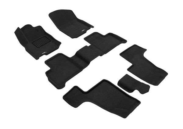 3D MAXpider ELEGANT Floor Mat for 2013-2019 MERCEDES-BENZ GLS SUV / GL-CLASS (X166) X166 - BLACK - 1ST ROW 2ND ROW 3RD ROW - L1MB03904709 [2015 2014 2013]