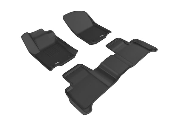 3D MAXpider KAGU Floor Mat for 2016-2019 MERCEDES-BENZ GLE COUPE / GLE SUV C292 / W166 - BLACK - 1ST ROW 2ND ROW - L1MB05301509 [2021 2020 2019 2018 2017 2016]