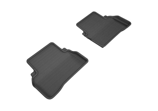 3D MAXpider KAGU Floor Mat for 2015-2021 MERCEDES BENZ C-CLASS SEDAN (W205) W205 - BLACK - 2ND ROW - L1MB06921509 [2018 2017 2016]