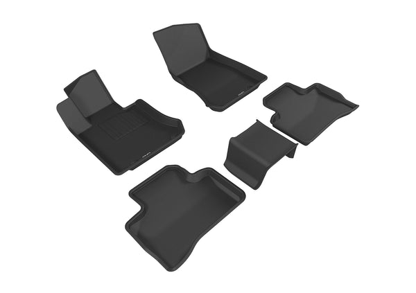 3D MAXpider KAGU Floor Mat for 2016-2022 MERCEDES-BENZ GLC-CLASS (X205) X205 - BLACK - 1ST ROW 2ND ROW - L1MB07901509 [2021 2020 2019 2018 2017 2016]