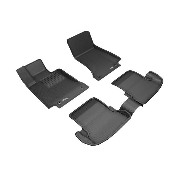 3D MAXpider KAGU FLOOR MAT for 2017-2023 MERCEDES-BENZ C-CLASS COUPE (C205) W2013 - BLACK - 1ST ROW 2ND ROW - L1MB08501509 [2019 2018 2017 2016 2015]