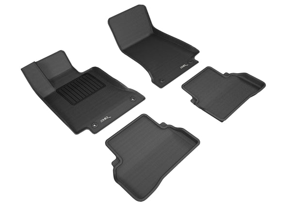 3D MAXpider KAGU Floor Mat for 2015-2021 MERCEDES BENZ C-CLASS SEDAN (W205)  - BLACK - 1ST ROW 2ND ROW - L1MB10201509 [2021 2020]