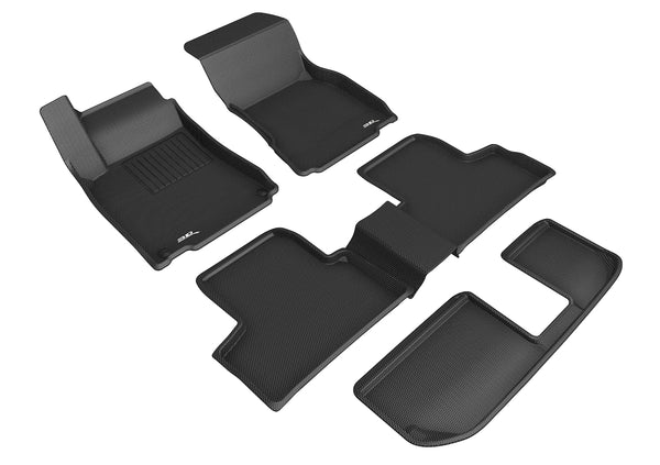 3D MAXpider KAGU Floor Mat for 2020-2024 MERCEDES-BENZ GLB-CLASS  - BLACK - 1ST ROW 2ND ROW 3RD ROW - L1MB13101509 [2008 2007 2006 2005 2004 2003]