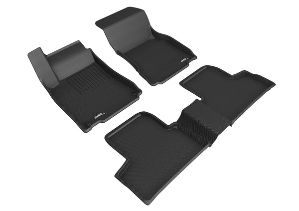 3D MAXpider KAGU Floor Mat for 2020-2024 MERCEDES-BENZ GLB-CLASS  - BLACK - 1ST ROW 2ND ROW - L1MB13201509 [2012 2011 2010 2009 2008 2007 2006 2005]