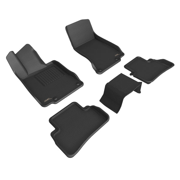 3D MAXpider KAGU Floor Mat for 2022-2023 MERCEDES-BENZ C-CLASS  - BLACK - 1ST ROW 2ND ROW - L1MB15801509 [2011 2010 2009 2008 2007]