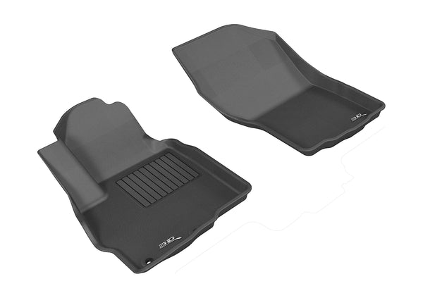 3D MAXpider KAGU Floor Mat for 2011-2020 MITSUBISHI OUTLANDER  - BLACK - 1ST ROW - L1MT01011509 [2013 2012 2011 2010 2009 2008]