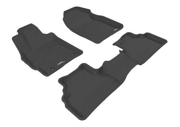 3D MAXpider KAGU Floor Mat for 2007-2012 MAZDA CX-7  - BLACK - 1ST ROW 2ND ROW - L1MZ01601509 [2023 2022 2021 2020 2019 2018 2017 2016]